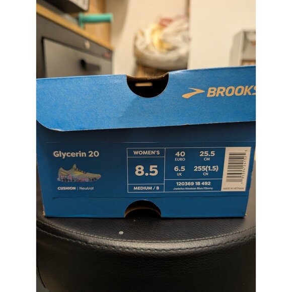 Brooks Glycerin GTS 20 Jadeite/Alaskan Blue/Ebony Running Shoes. SZ 8.5 - Picture 6 of 6